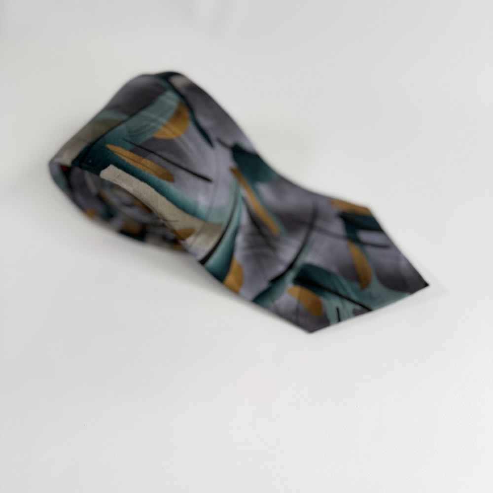 J. Garcia Tie Limited Edition In The Park‎ Collection 46 Abstract Silk Necktie
